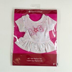 American Girl Doll AG Star Peplum Tee for 18” Dolls NWT Retired